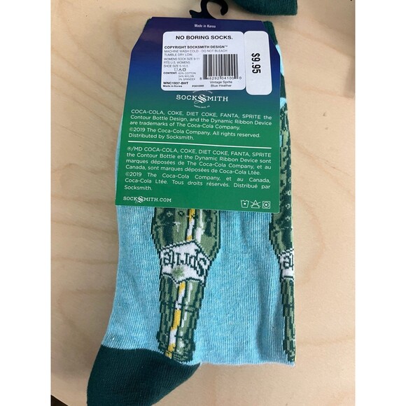 Mens or Womens Sprite bottle  Lime Soda Crew Socks One Size - Picture 4 of 4